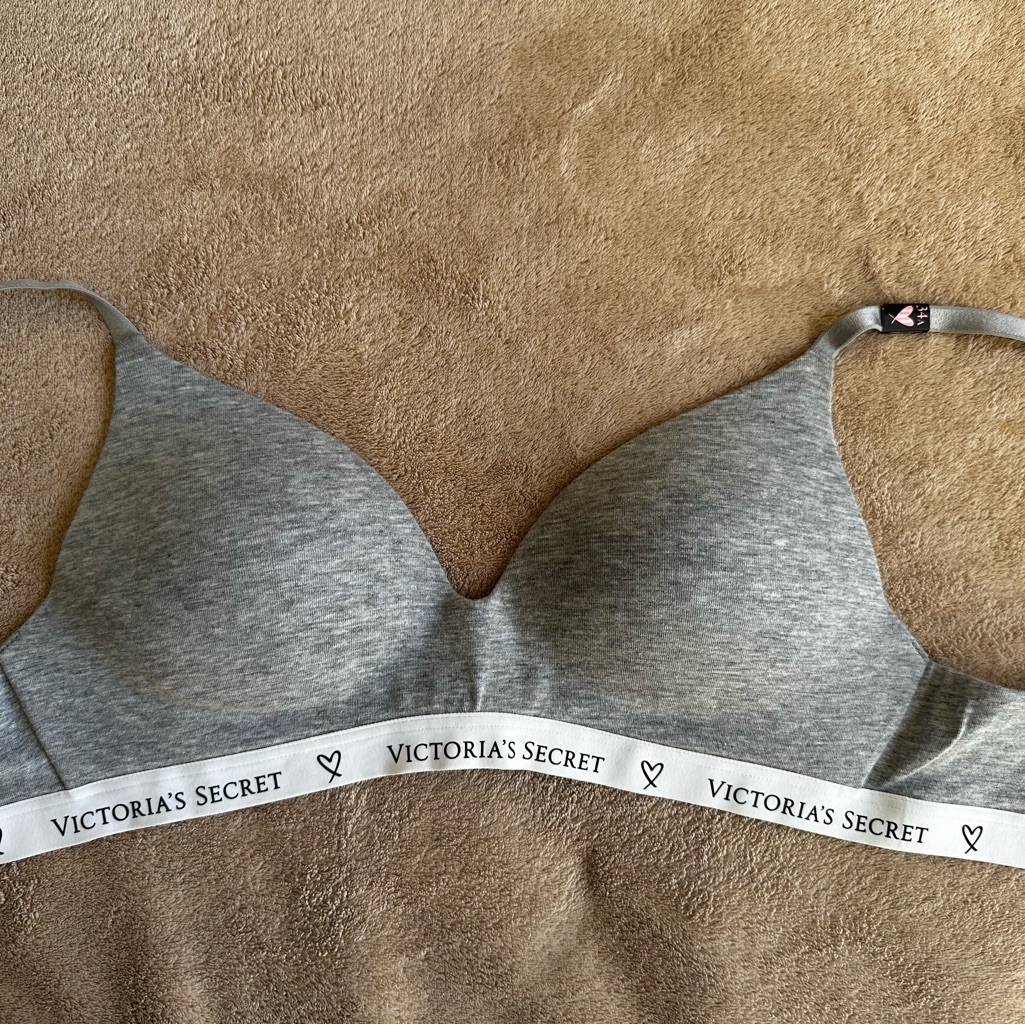 Victoria's Secret Gray Wireless Bra 34a